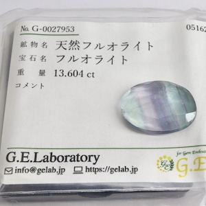  【天然フルオライト 13.604ct 】ソーティング付【C326】の商品画像_4