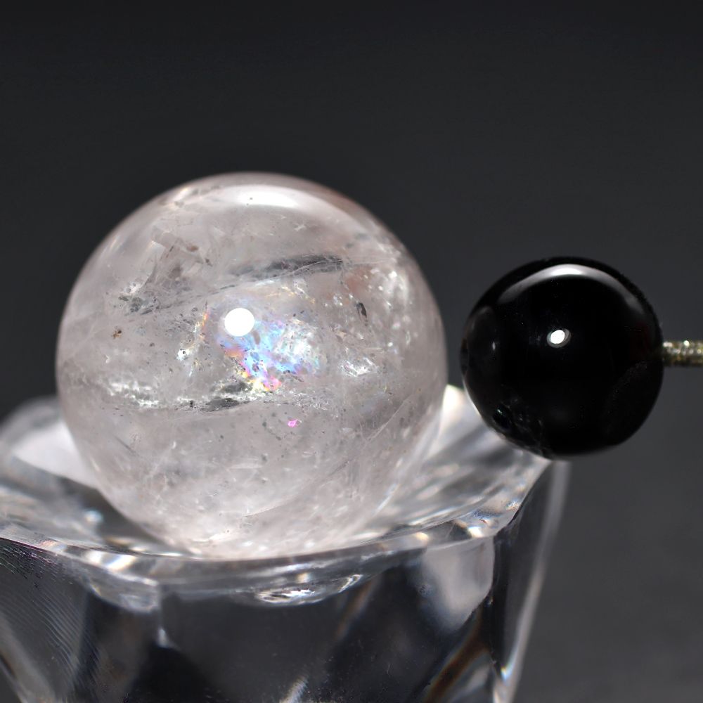 インド/マニカラン産ヒマラヤ水晶丸玉/ミニスフィア（直径20.1mm）の商品画像_3