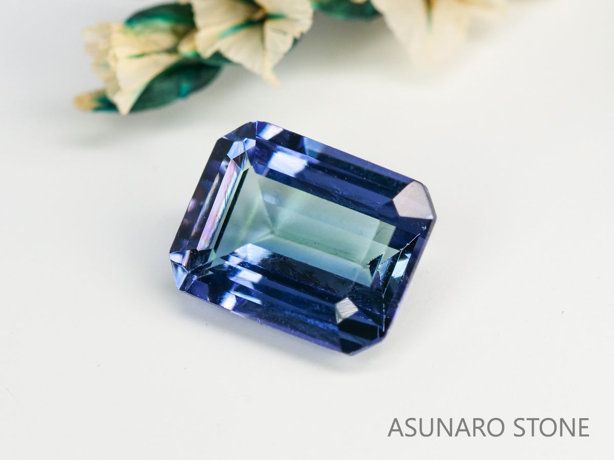 バイカラータンザナイト エメラルドカット タンザニア産 1.67ct【240205-1968】の商品画像_4