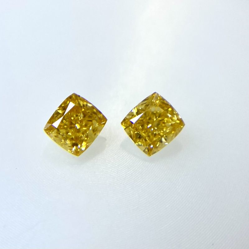FANCY INTENSE ORANGY YELLOW 0.125ct＆0.109ct/X/RT0422/CGLの商品画像_6