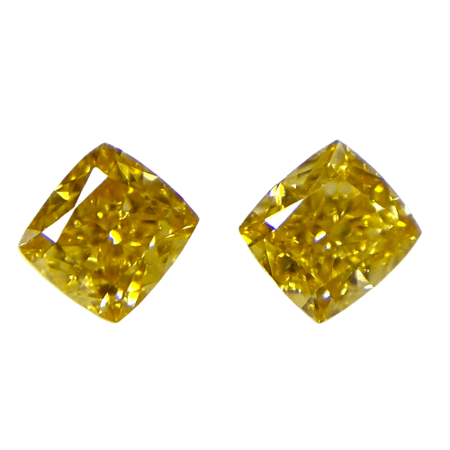 FANCY INTENSE ORANGY YELLOW 0.125ct＆0.109ct/X/RT0422/CGLの商品画像_2