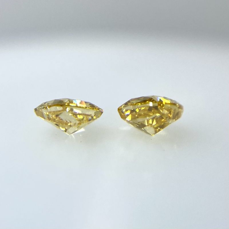 FANCY INTENSE ORANGY YELLOW 0.125ct＆0.109ct/X/RT0422/CGLの商品画像_3