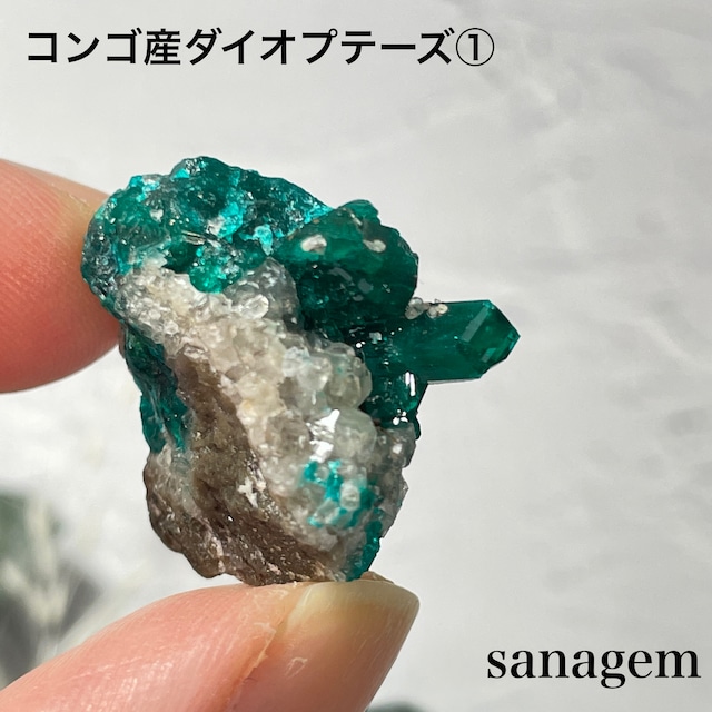 コンゴ産ダイオプテーズ①(水晶と共生タイプ)の商品画像_7