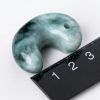 一点もの【プレミアム・白に濃緑色・艶美麗】（プレミアム濃緑色ヒスイ）糸魚川天然翡翠勾玉, の商品画像_2