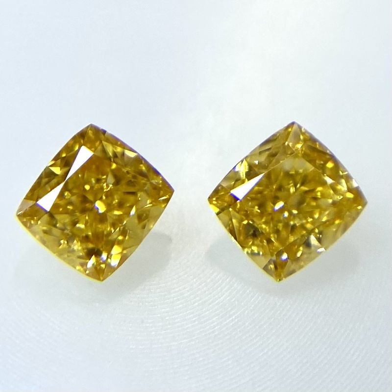 FANCY INTENSE ORANGY YELLOW 0.125ct＆0.109ct/X/RT0422/CGLの商品画像_4