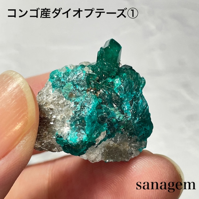コンゴ産ダイオプテーズ①(水晶と共生タイプ)の商品画像_2
