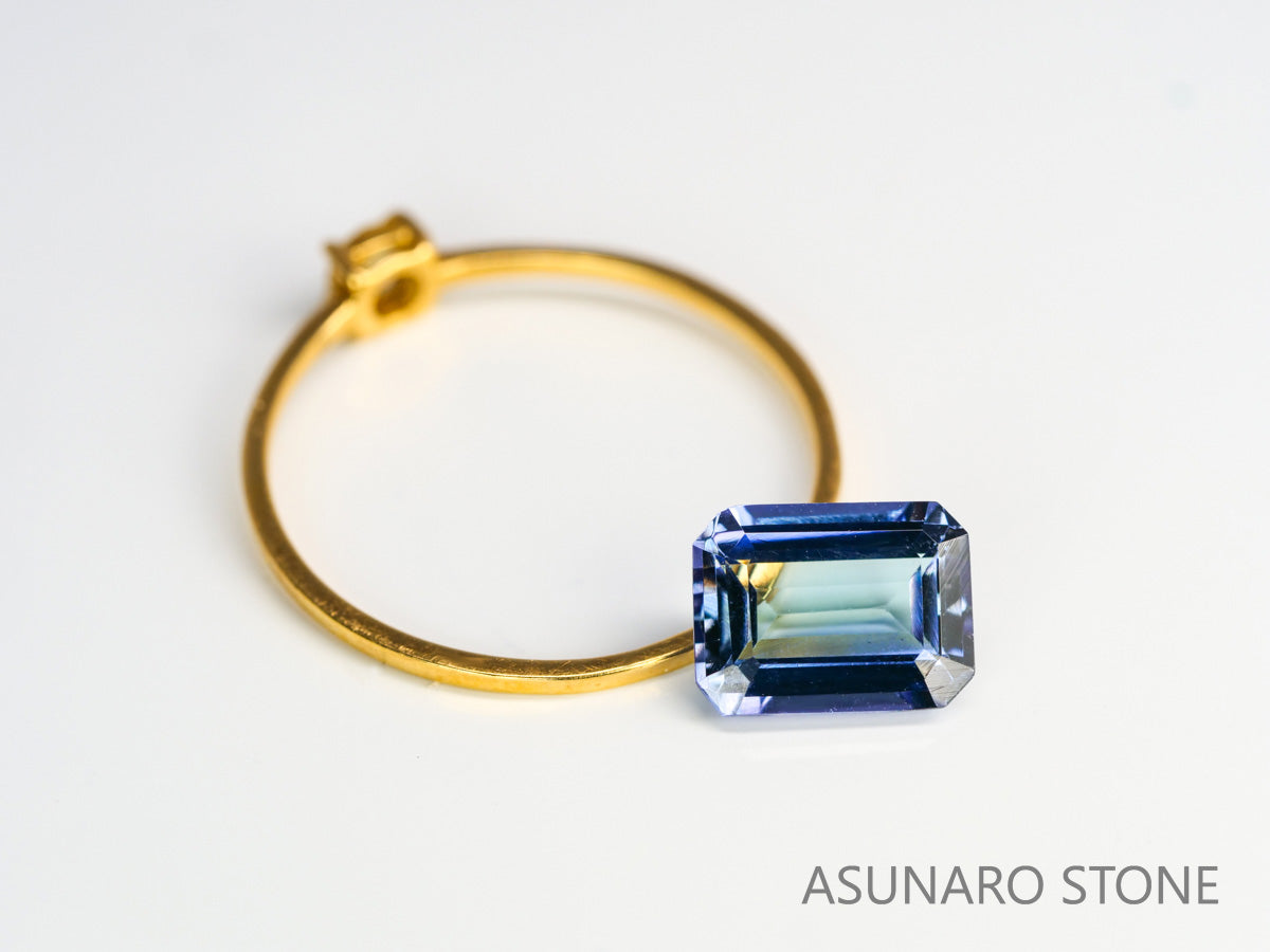 バイカラータンザナイト エメラルドカット タンザニア産 1.67ct【240205-1968】の商品画像_3