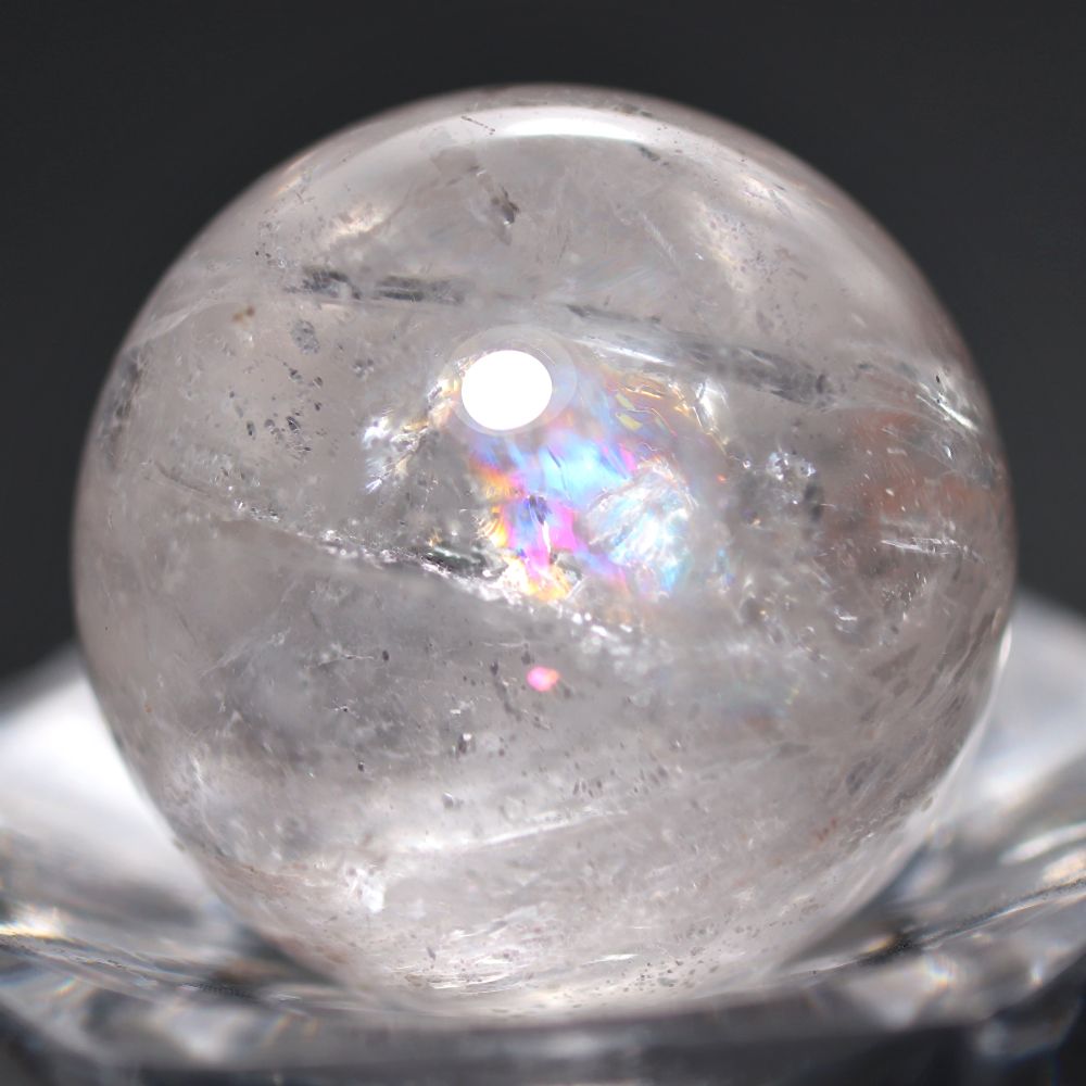 インド/マニカラン産ヒマラヤ水晶丸玉/ミニスフィア（直径20.1mm）の商品画像_4