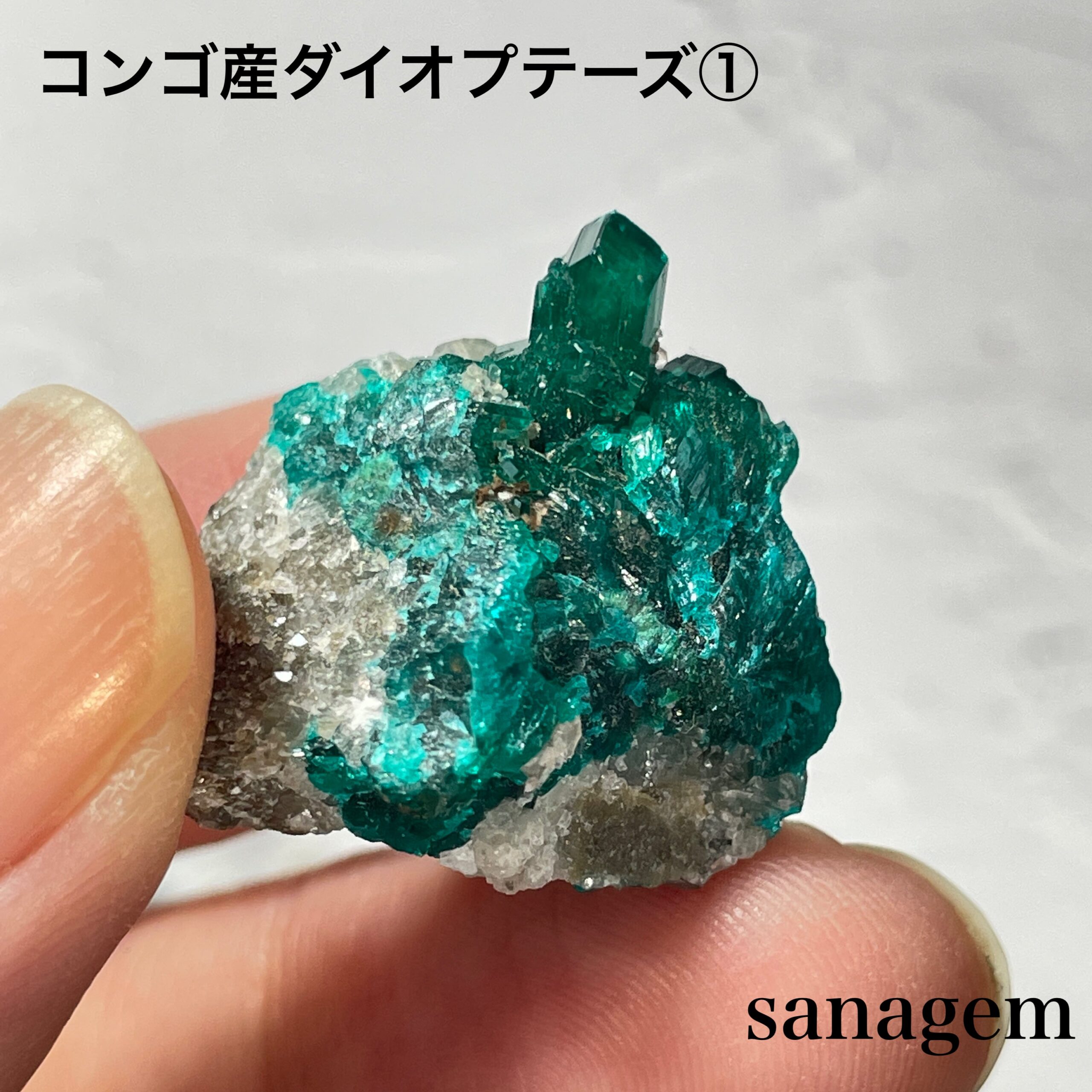 コンゴ産ダイオプテーズ①(水晶と共生タイプ)の商品画像_5